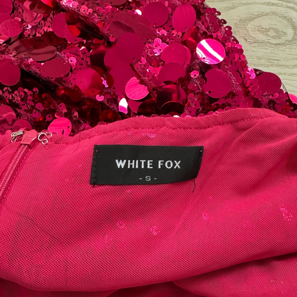 White Fox Boutique Hot Pink Sequin Mini Dress - Picture 4 of 4